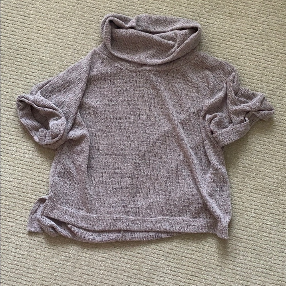 light purple turtleneck sweater